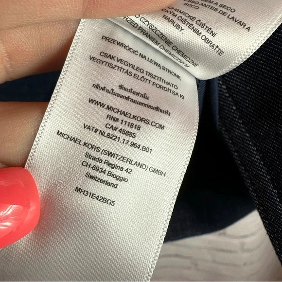 Michael Michael Kors cotton blend blazer size 0 gold toned details - Picture 10 of 11